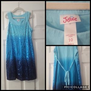 Baby blue justice girls dress